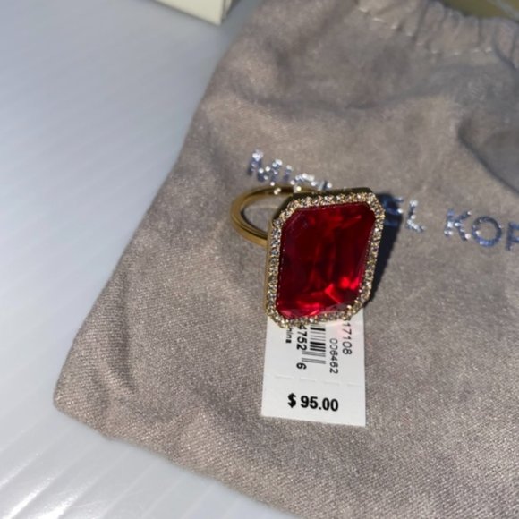 Michael Kors Collection Jewelry - BNWT Michael Kors Sexy Ruby Ring size 6 and 7
